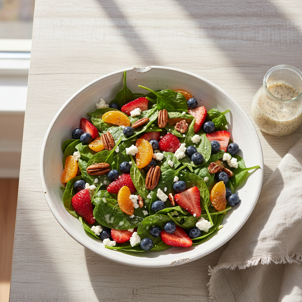 30-Minute Summer Salad with Spinach and Berries