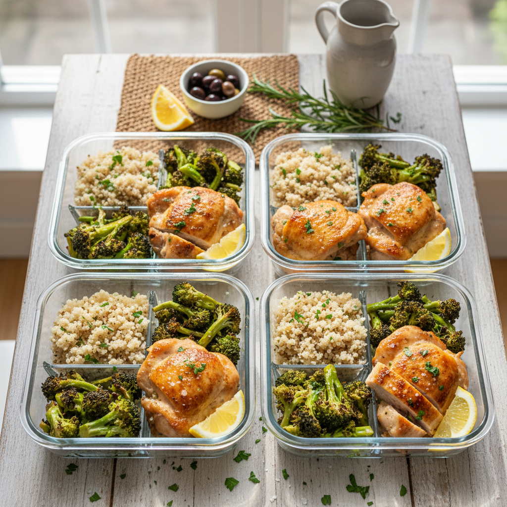 Meal Prep Baked Boneless Chicken Thighs (Easy & Juicy!)