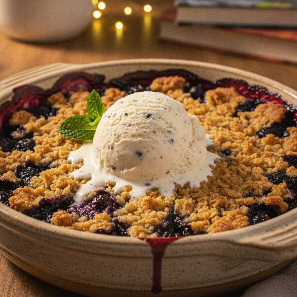 Warm & Easy Blueberry Crisp Recipe