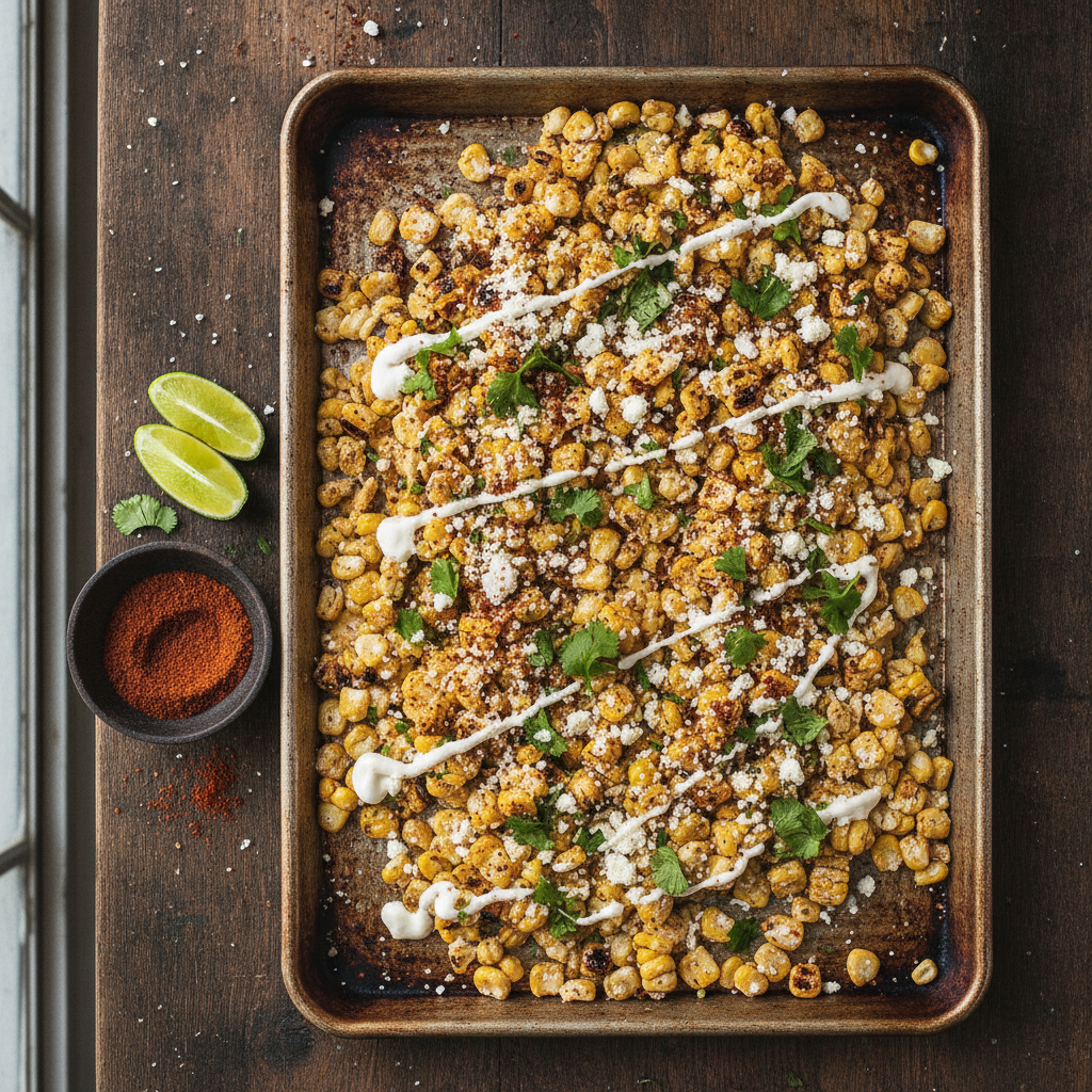Easy Sheet Pan Elote Corn Recipe (One Pan!)