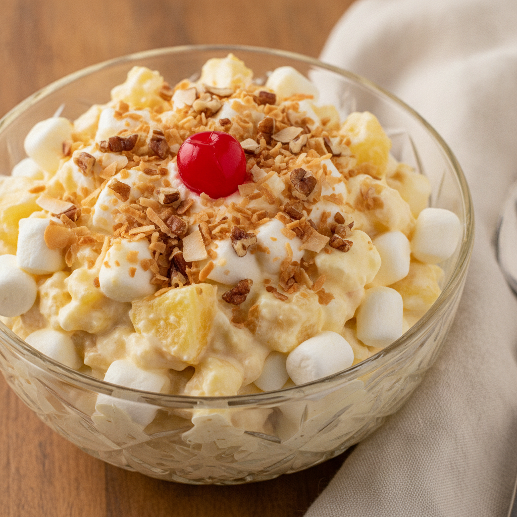 Creamy Hawaiian Cheesecake Salad (Easy No-Bake Recipe)