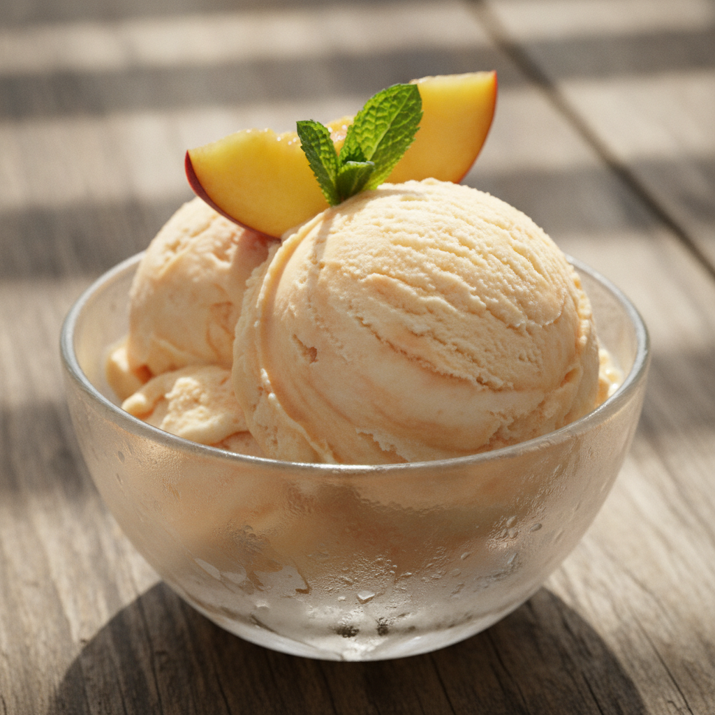 The Ultimate Creamy Homemade Peach Ice Cream