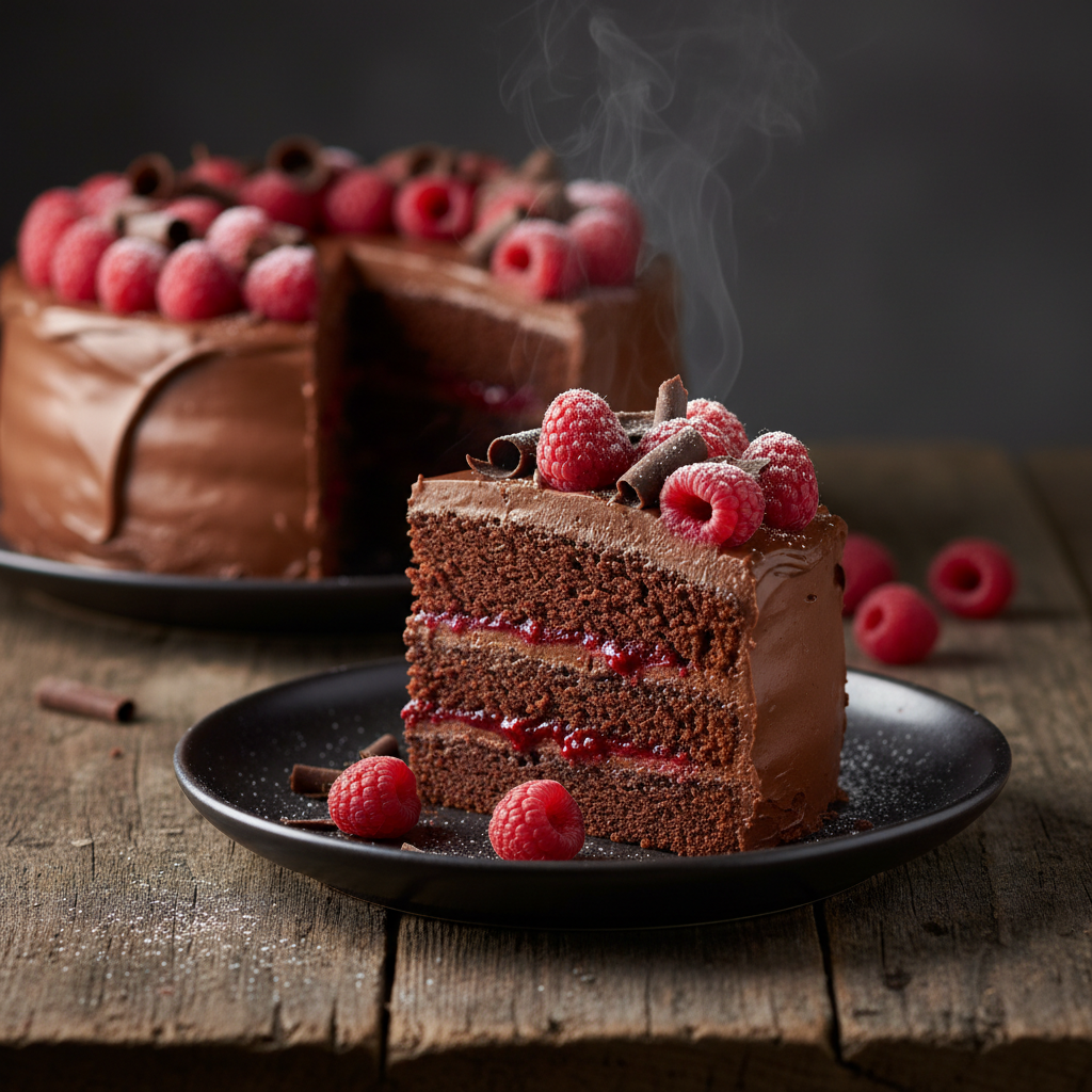 Rich Raspberry Chocolate Layer Cake (Easy Recipe)